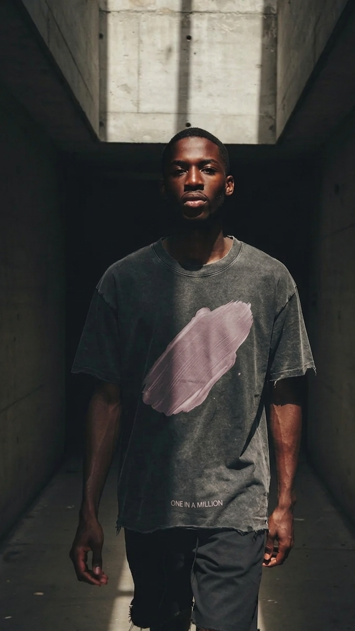 The Mauve Smear  “One In A Million” boxy Signal Tee